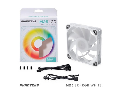 Phanteks M25-120 D-RGB fan, High-Airflow radiator performance, PWM control up to - Afbeelding 7 van 7