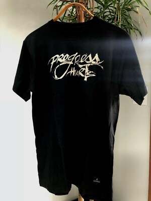 COLDSMOKE Mens T-SHIRT ''Progress Hurts'' SIZE M Med MADE USA California NEW Black