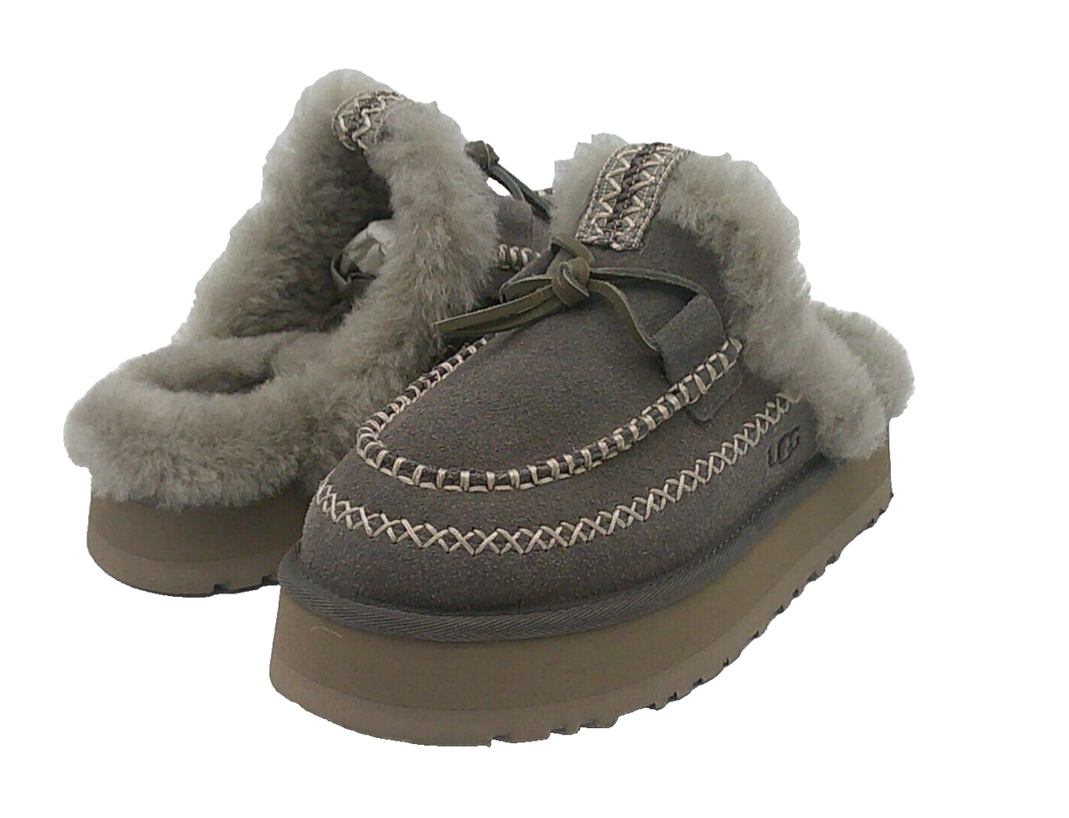 UGG DISQUETTE ALPINE WOMEN SLIPPERS SUEDE THUNDER CLOUD US