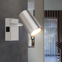 Wandleuchte Spotlampe Leuchte Wandlampe Spot Beweglich Metall Nickel Chrom GU10