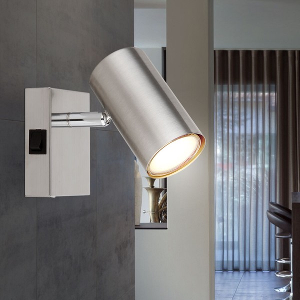 Wandleuchte Spotlampe Leuchte Wandlampe Spot Beweglich Metall Nickel Chrom GU10-image