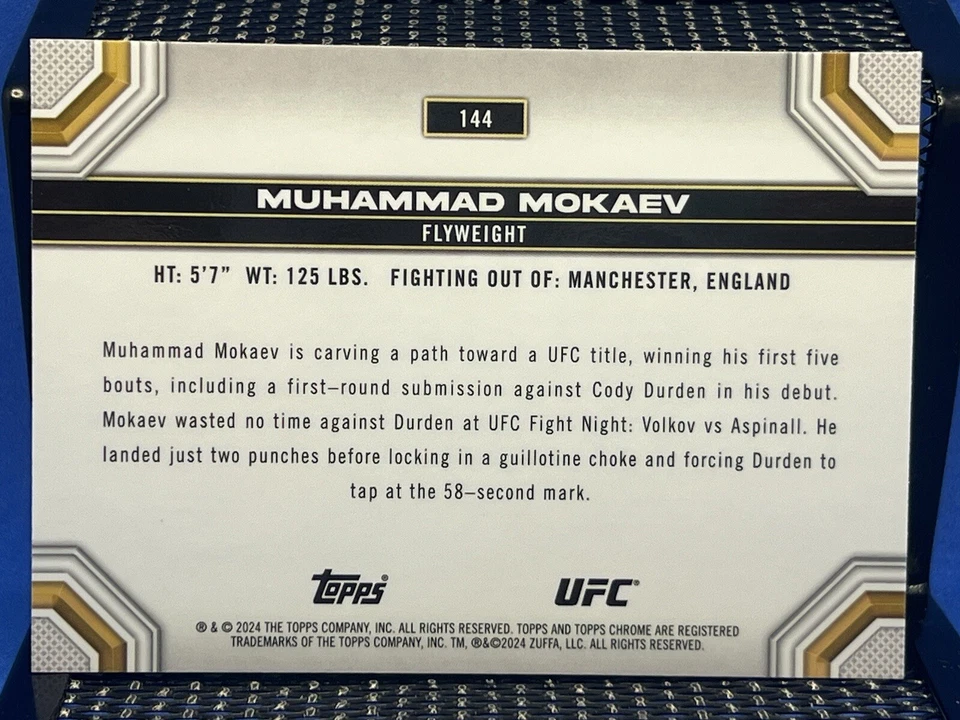 2024 Topps Chrome UFC MUHAMMAD MOKAEV  X-Fractor Refractor - Image 2 of 2