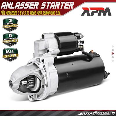 Anlasser Starter 1.8KW für Mercedes C E G S SL W202 W210 W126 Ssangyong 3.0L
