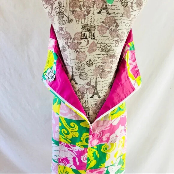 Lilly Pulitzer white label Patchwork Halter Dress… - image 4