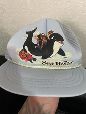 Vintage Sea World Foam Snapback Cap Hat 1988 Children's Size 