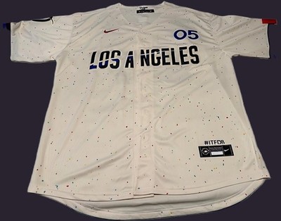 Nike Dodgers Freeman 5 ユニフォーム XXL Los Angles Dodgers Freddie Freeman #5 Nike City Connect Jersey XXL