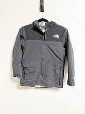The North Face Boys Freedom Dryvent Ski Jacket Hooded Full Zip Gray Medium