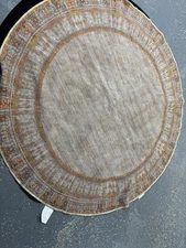 Ruggable Neutral Multicolor Rug 6’ Round with Pad