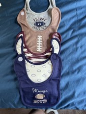 5 Pack Boys Sports Theme Baby Bibs