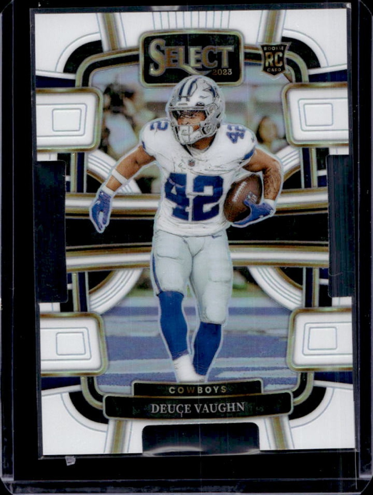 2023 Select Deuce Vaughn RC White Prizms Die Cut Concourse #/199 Cowboys