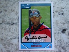 Diamondbacks Reynaldo Navarro Signed Autographed 2007 1st Bowman Card Mint