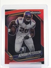 ADRIAN PETERSON 2025 PANINI PRIZM BLACK FOOTBALL RED VIKINGS /299 Q6608