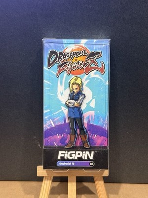 SHIPS TODAY FiGPiN 83 Dragon Ball Fighter Z Android 18 RARE Enamel Pin Promo