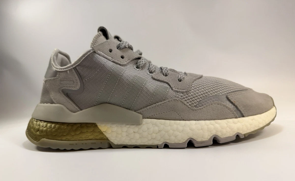 Adidas Nite Jogger Gold Metallic Boost EVM Mens Sise 9 Gray Shoes Athletic Walk adidas Nite Jogger Gold Metallic Boost for Sale  main image 2