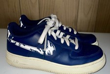 Nike Air Force 1 LV8 1 'Splatter Swoosh - Blue Void' CZ7878-400 Boys Size 5.5Y