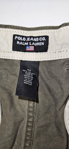 Vintage Ralph Lauren Polo Jeans Co 1967 Cargo Shorts Gr. 42 Grün Military Y2K - Bild 6 von 6