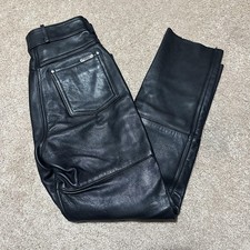 Harley-Davidson Leather Pants Woman  s 6 Black Motorcycle Biker Riding Lined