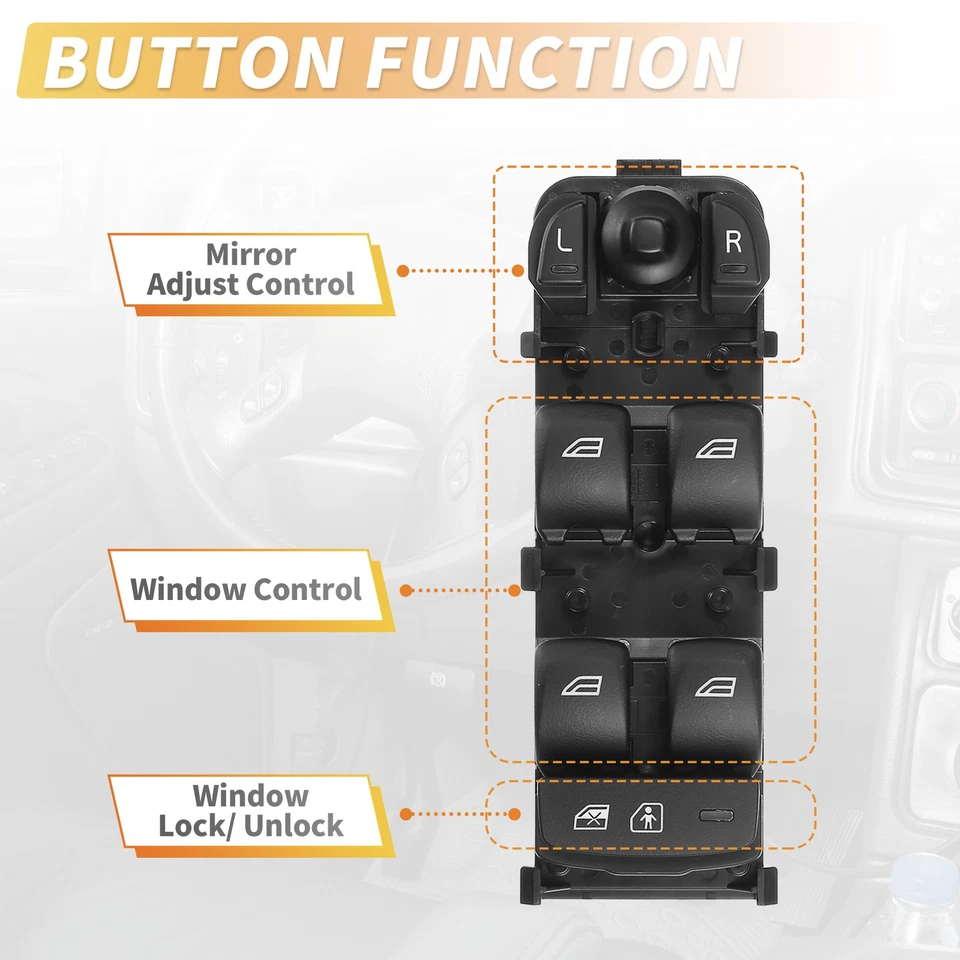 Front Left Power Window Switch for Volvo S60 S90 V60 V90 XC60 XC90 No.31433407 - Image 3 of 4