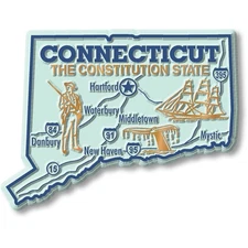 Connecticut Giant State Magnet by Classic Magnets, 3.7" x 2.8"