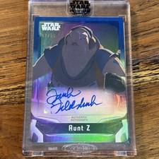 Tovah Feldshuh Aunt Z 2021 Topps Star Wars Signature Series BLUE 42/50 AUTO A-TF