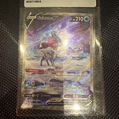 Pokemon TCG Suicune V GG38/GG70 Crown Zenith Galarian Gallery Full Art Holo
