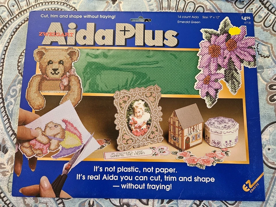 NEW Aida Plus 14 Count 9"x12" Cross Stitch No Fray Lot of 11 Various Colors - Image 3 of 4