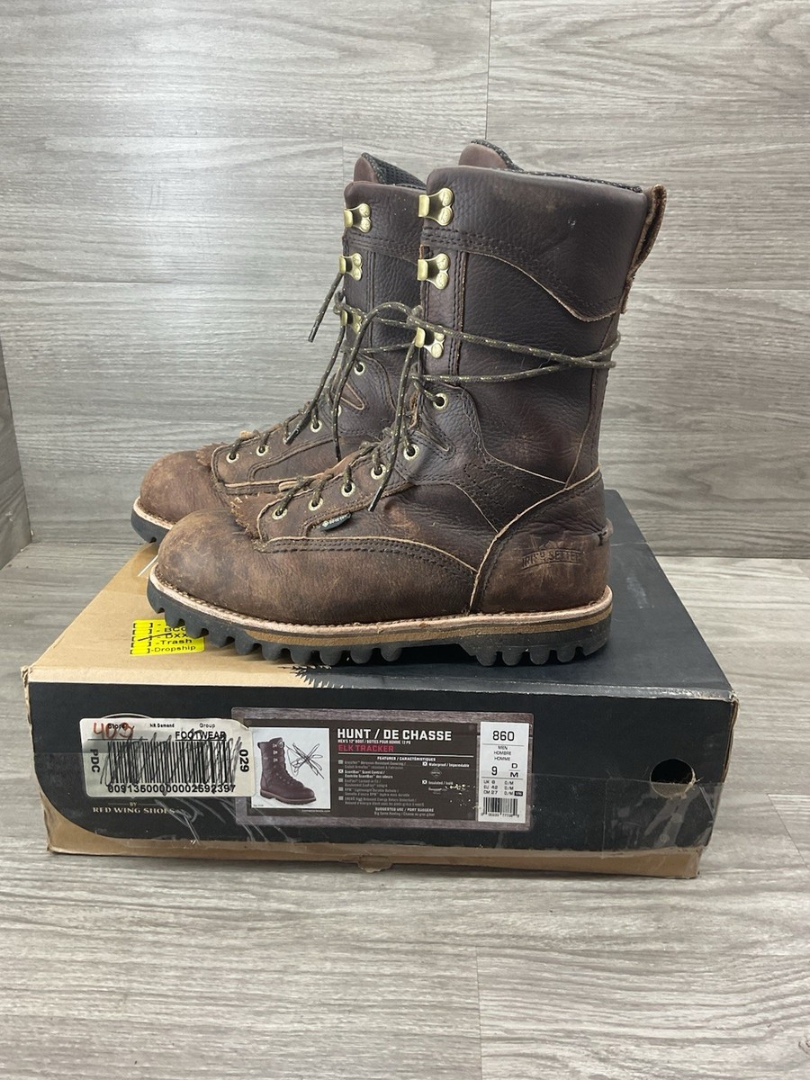 Mens Red Wing Irish Setter 860 Elk Tracker Sz 9 D Gore-Tex Hunting