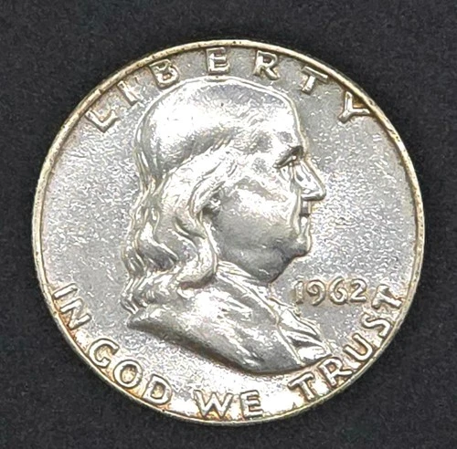 1962 D - Franklin Half Dollar - 90% SILVER - Uncirculated