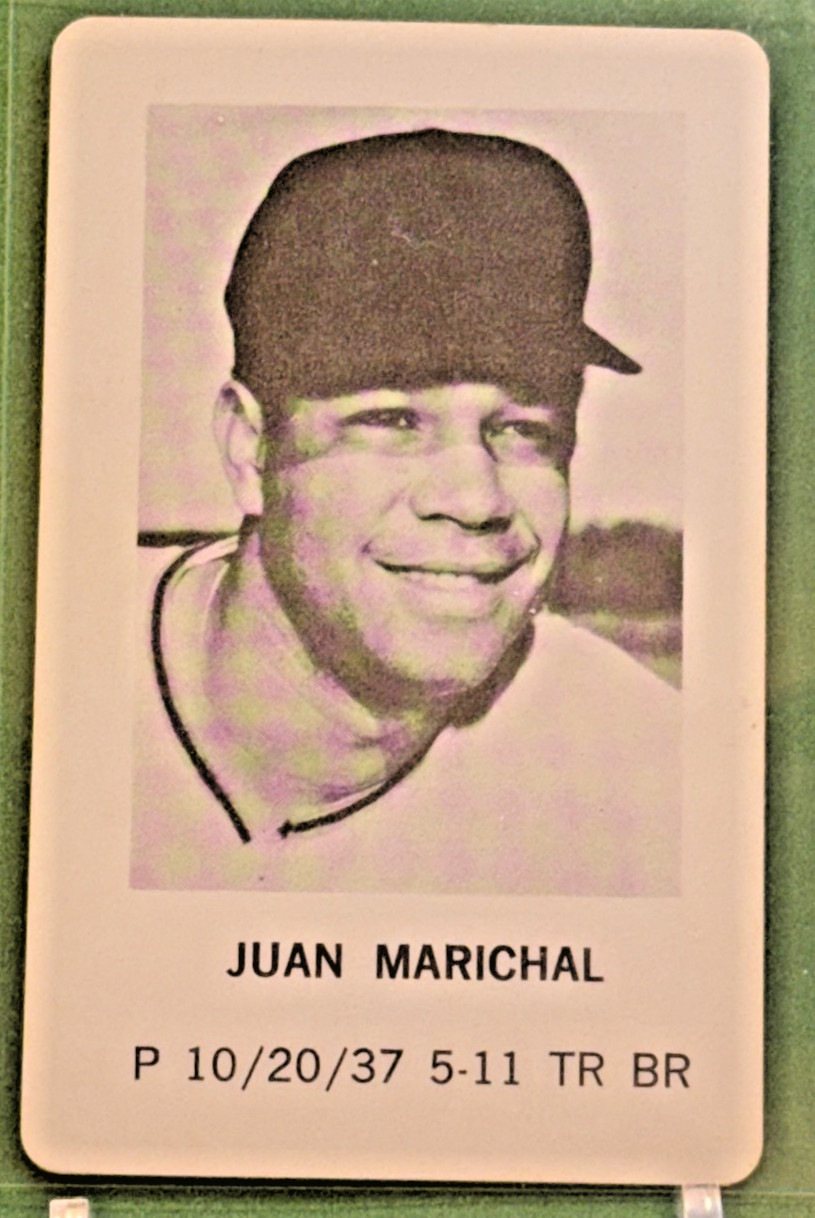 Juan Marichal Baseball Cards 1970 Milton Bradley trading card — raw and PSA graded price guide