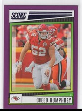 #114 2022 Score Purple Creed Humphrey Kansas City Chiefs