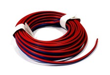 Zwillingslitze Litze Schaltlitze Kabel 2x0,14mm&sup2; Doppellitze zweifarbig 5m