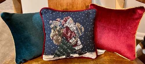 Christmas Decorative Pillow Set – Dakotah & Riverdale – Set of 3 - 7"x 7"