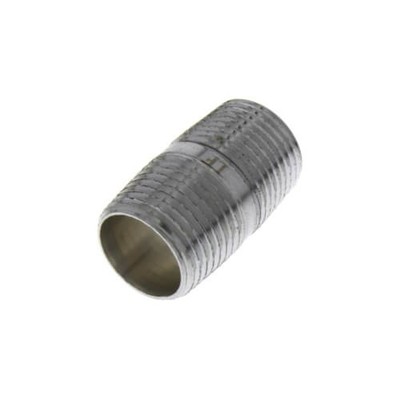 WAL-RICH 0302502 Chrome Brass Nipple 3/8'' Lead-Free Threaded Schedule 40