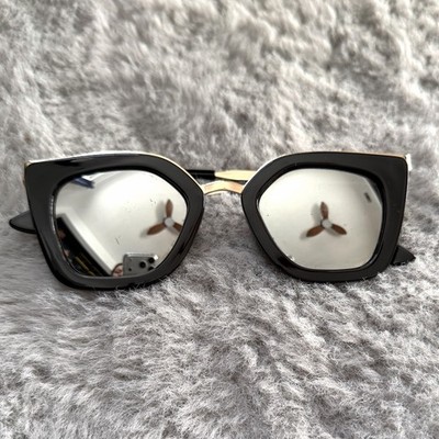 AJ Morgan Sunglasses Filter Cat 3 Black Gold Cat Eye Geometric 46 25-144