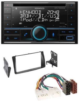 Kenwood CD 2DIN DAB USB MP3 Bluetooth Autoradio für Toyota Corolla E12U/E12J 200 - Bild 1 von 4
