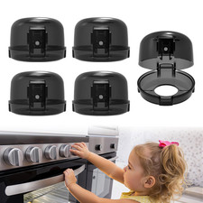 Stove Knob Safety Covers - 5 Pack Heat Resistant Oven Knob Covers for Child S...