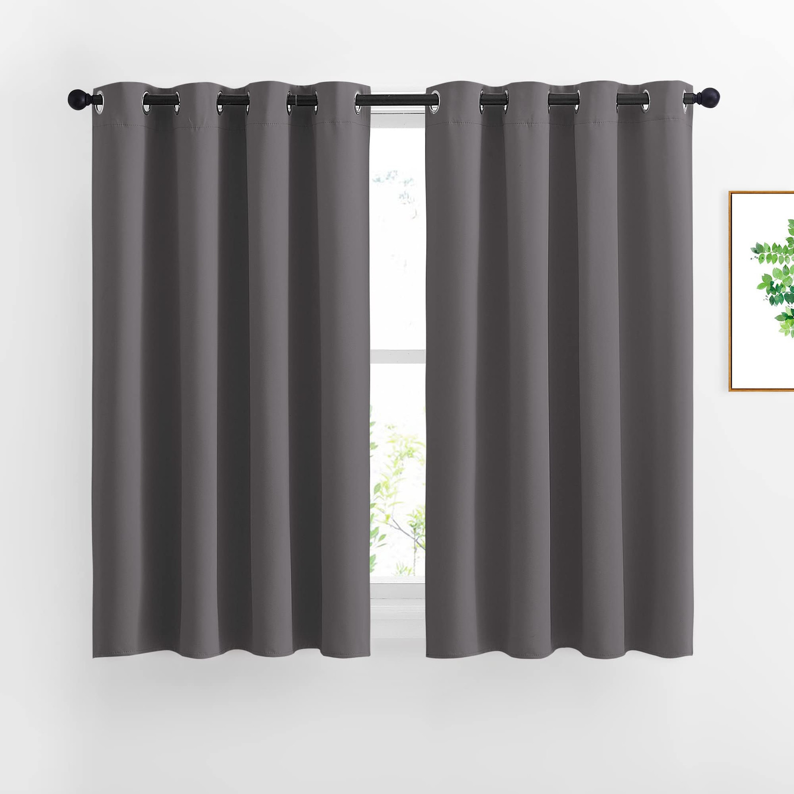 Thermal Insulated Blackout Curtains for Bedroom - Solid Darkening Window Panels