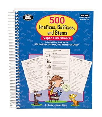 Super Duper Publications 500 Prefixes Suffixes and Stems by Becky Spivey