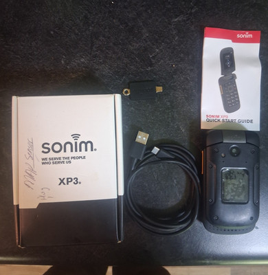 Sonim XP3 Rugged Flip Phone 8GB Black U.S. Cellular USB-C HAC 5MP
