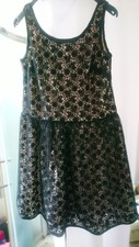 Valentino black lace dress size 38