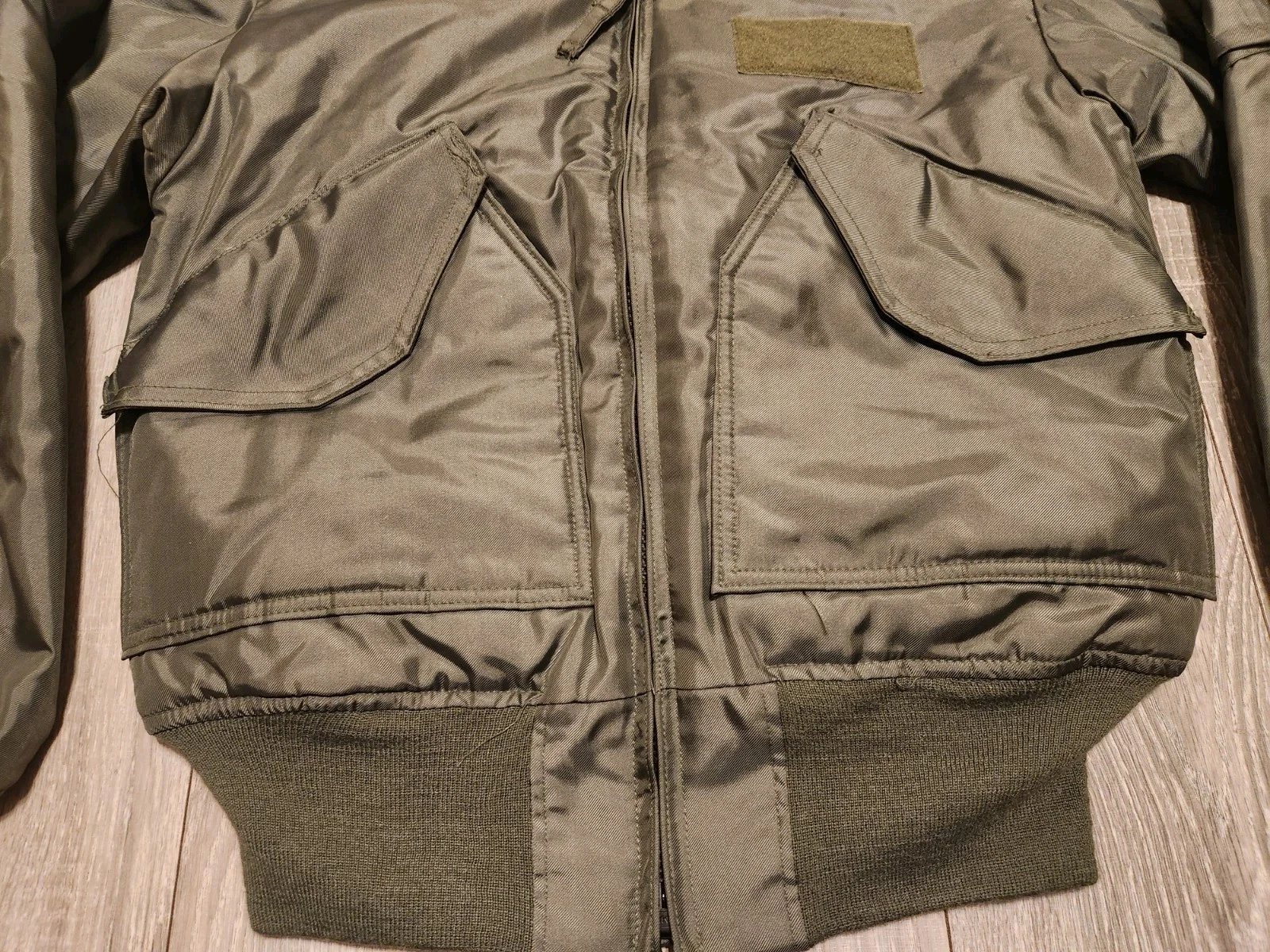 Valley Apparel US Navy Green Flight Jacket 45/P Cold Weather Sz S Fire Resistant - product detail image 4