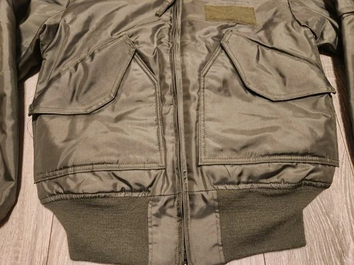 Valley Apparel US Navy Green Flight Jacket 45/P Cold Weather Sz S Fire Resistant image 4
