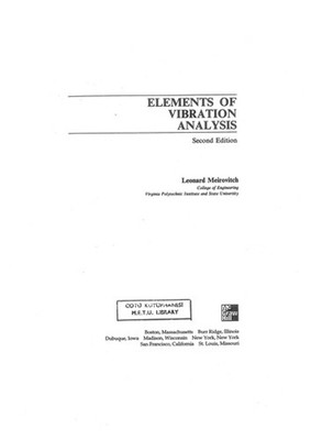 Elements of Vibration Analysis Hardcover Michael F., Meirovitch,