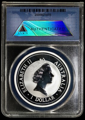 1996 $1 Australia Kookaburras ANACS MS 70 DCAM | Deep Cameo 1 oz