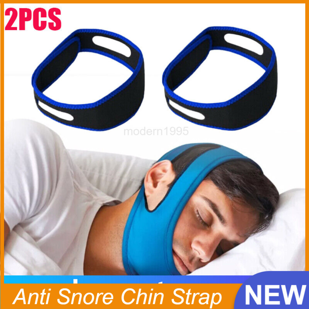 2 PCS Anti Snore Chin Strap Stop Snoring Belt Sleep Apnea Support Solution