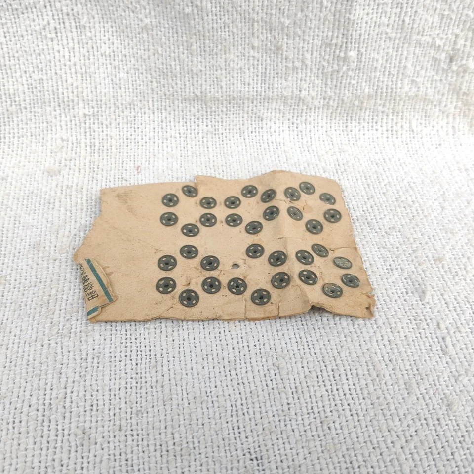 1940s Vintage 999 Spring Press Stud Sewing Buttons 35 Pcs Lion Print Japan BTN21 - Image 4 of 4