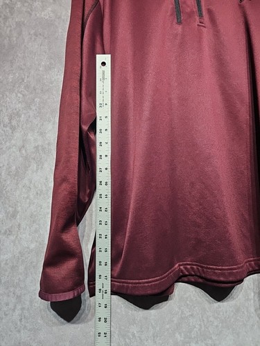 Callaway Golf Pullover Jacket Mens 2XL Heathered Maroon 1/4 Zip 2 Pockets - Picture 10 of 10