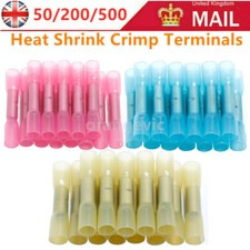 500x Waterproof Heat Shrink Wire Cable Connectors Crimps Seal Butt Joint Sleeve