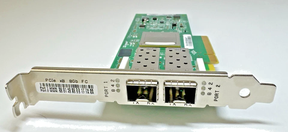 HP AJ764-63002 QLogic QLE2562-HP PCIe 8GB FC HBA 489191-00 2x SFP - Image 2 of 4