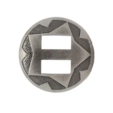 Slotted Concho Star Design Antique Nickel 1"  10 Pack 7685-21